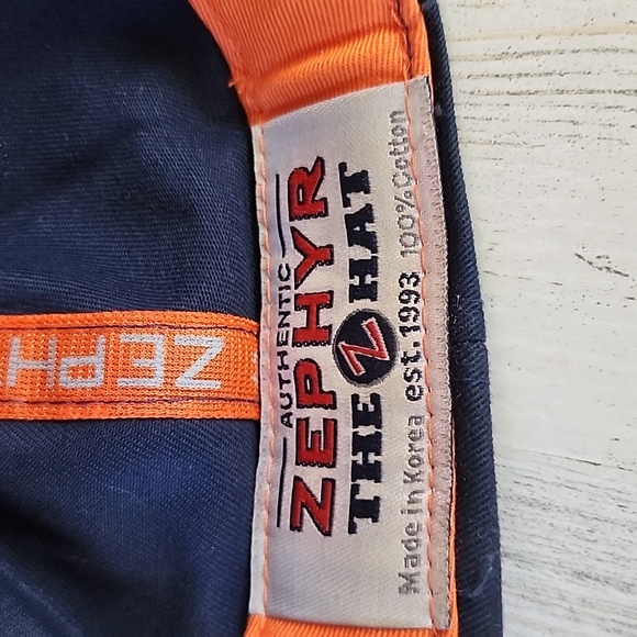 Zephyr University of Illinois Fighting Illini blue orange baseball hat cap FLAW - Picture 8 of 9